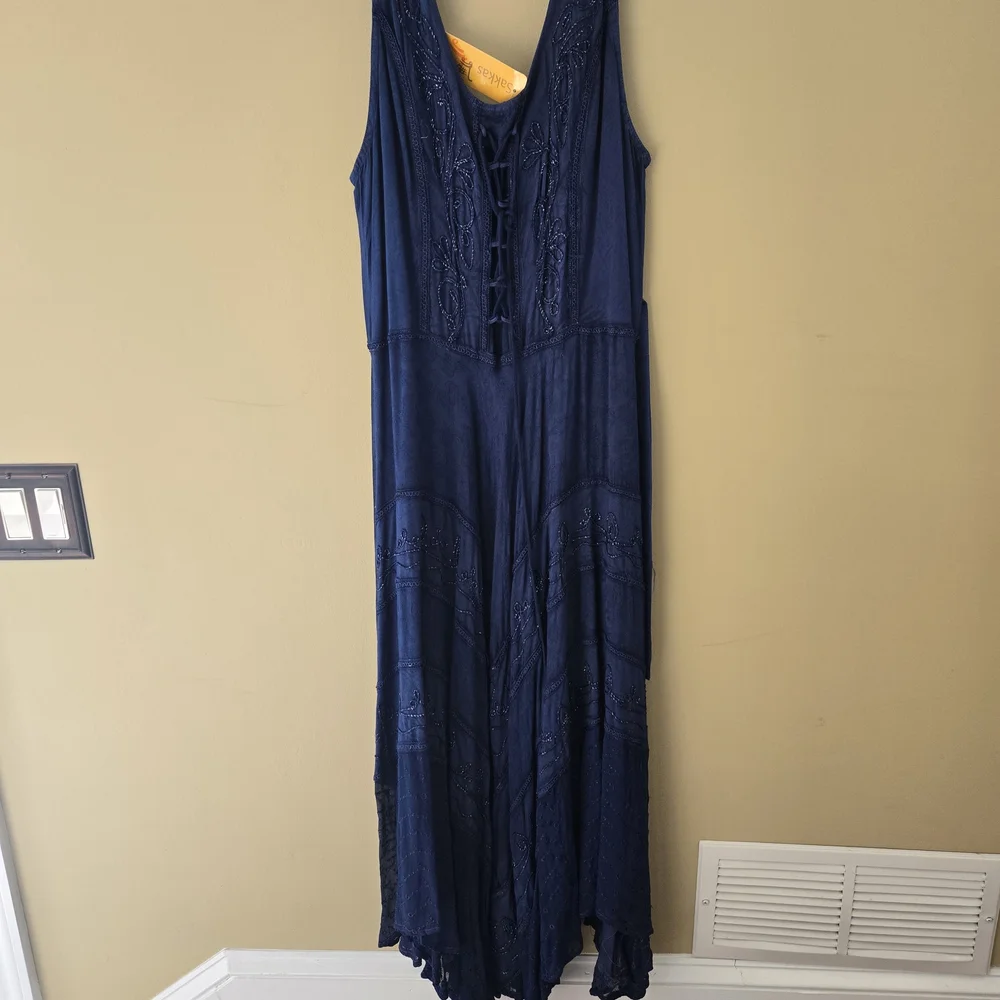 Sakkas Chic Navy Maxi Dress - Picture 1 of 3